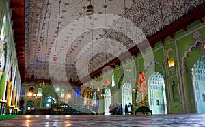 Indoor of Bara Imambara in Lucknow photo