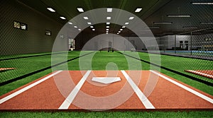 Indoor Baseball and Softball Batting Cages rendering
