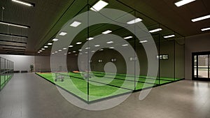 Indoor Baseball and Softball Batting Cages rendering