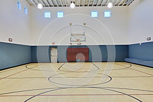 Indoor basketball court photo