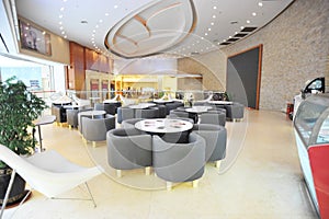 Indoor cafe area