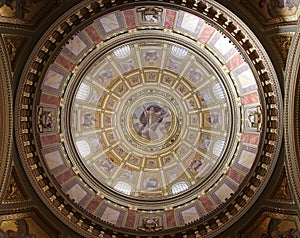 Indoor Cupola of St. Istvan Basilica