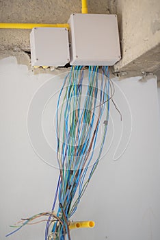 Indoor electrical cable box.