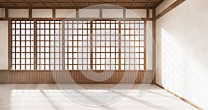The indoor empty room japan style. 3D rendering