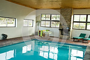 Indoor heated swimming pool photo