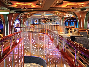 Indoor interior on the cruise ship