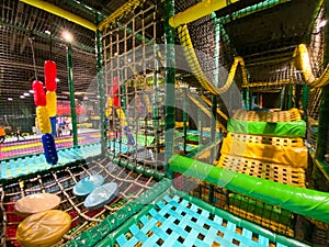 Indoor modern children playground.