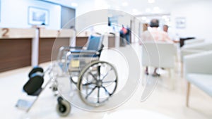 Indoor Modern Hospital Blurred Background