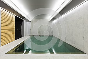 Indoor pool with sauna