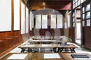 Indoor private classroom in Huangleng Mountain, Wuyuan, Jiangxi, China