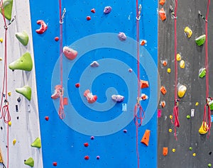 Indoor rock climbing gym