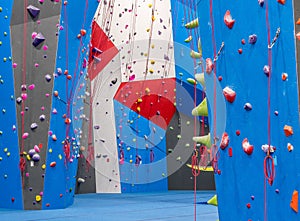 Indoor rock climbing gym