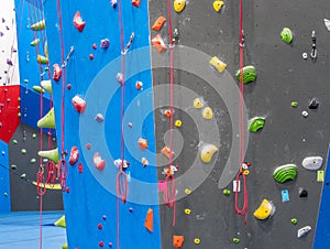 Indoor rock climbing gym