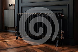 Indoor room metal hot white radiator heat heater interior wall interior energy temperature