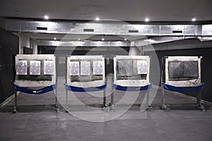 Indoor shooting range without people for training