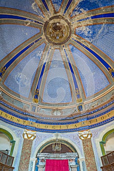 Indoor sight in Chiesa delle Anime del Purgatorio in Terracina, province of Latina, Lazio, central Italy.