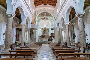 Indoor sight in Forza d`AgrÃÆÃÂ² Cathedral, Province of Messina, Sicily, southern Italy. photo