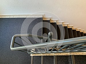 Indoor staircase of a modern apartment building