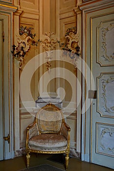 Indoor of Stupinigi Palace in Turin, Italy