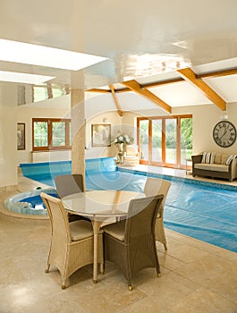 Indoor swimming pool.