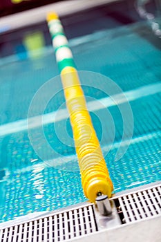Indoor swimming pool lane separator