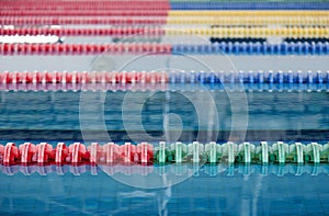 Indoor Swimming Pool and Lane on water surface for Sport