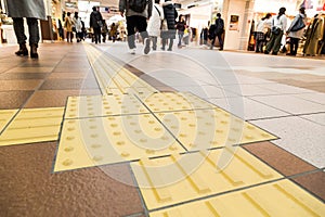 Indoor tactile paving foot path for blind and vision handicap