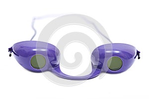 Indoor tanning bed eye UV protection purple goggles