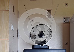 Indoor TV antenna in the room