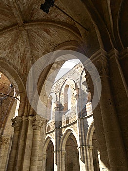Indoor vaults of the uncover abbey photo