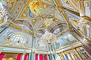 Indoor view Valencia City Hall on City Hall Square