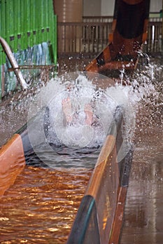 Indoor Waterpark or Water Park Slide Splash Fun photo