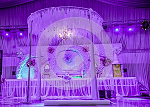 Creative indoor wedding alter that is eyes catching photo