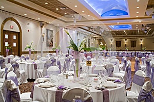Indoor wedding reception hall