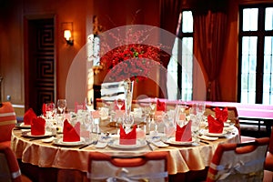 Indoor wedding scene