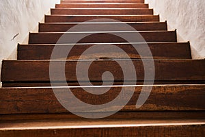 Indoor wooden stairs