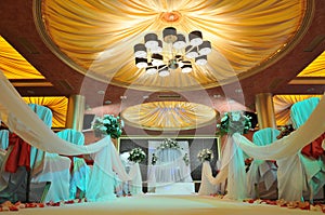 Indoors wedding reception