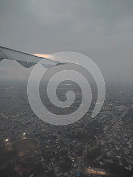 Indore City from airplane