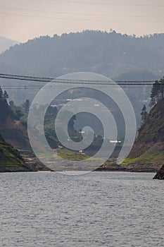 Indrasarobar lake and Suspension bridge at Kulekhani, Nepal