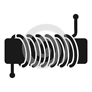 Inductance coil icon, simple style