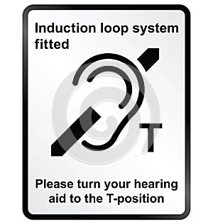 Induction Loop Facility Information Sign
