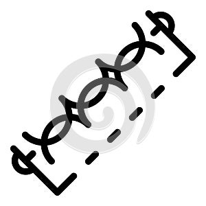 Inductive coil designation icon, outline style