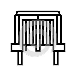 inductor electrical engineer line icon vector illustration