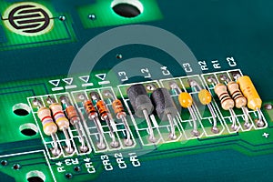 Inductors, capacitors, resistors and diodes on PCB