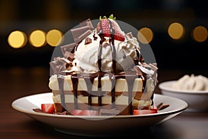 Indulge in the amazing deliciousness of chocolate ice cream cakeƒ??simply delightful!