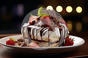 Indulge in the amazing deliciousness of chocolate ice cream cakeƒ??simply delightful!