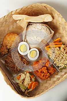 Indulge in a delightful feast from our neighbor: a bamboo hamper