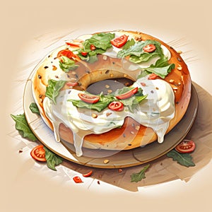 Decadent Spinach and Mozzarella Bagel Delight: The Perfect Breakfast Treat