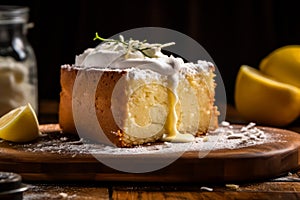 Indulge in the exquisite allure of a Lemon Meringue Cake Slice