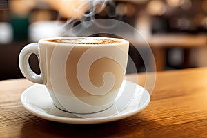 Indulge in Heavenly Hot Coffee Cappuccino at Starbucks. photo